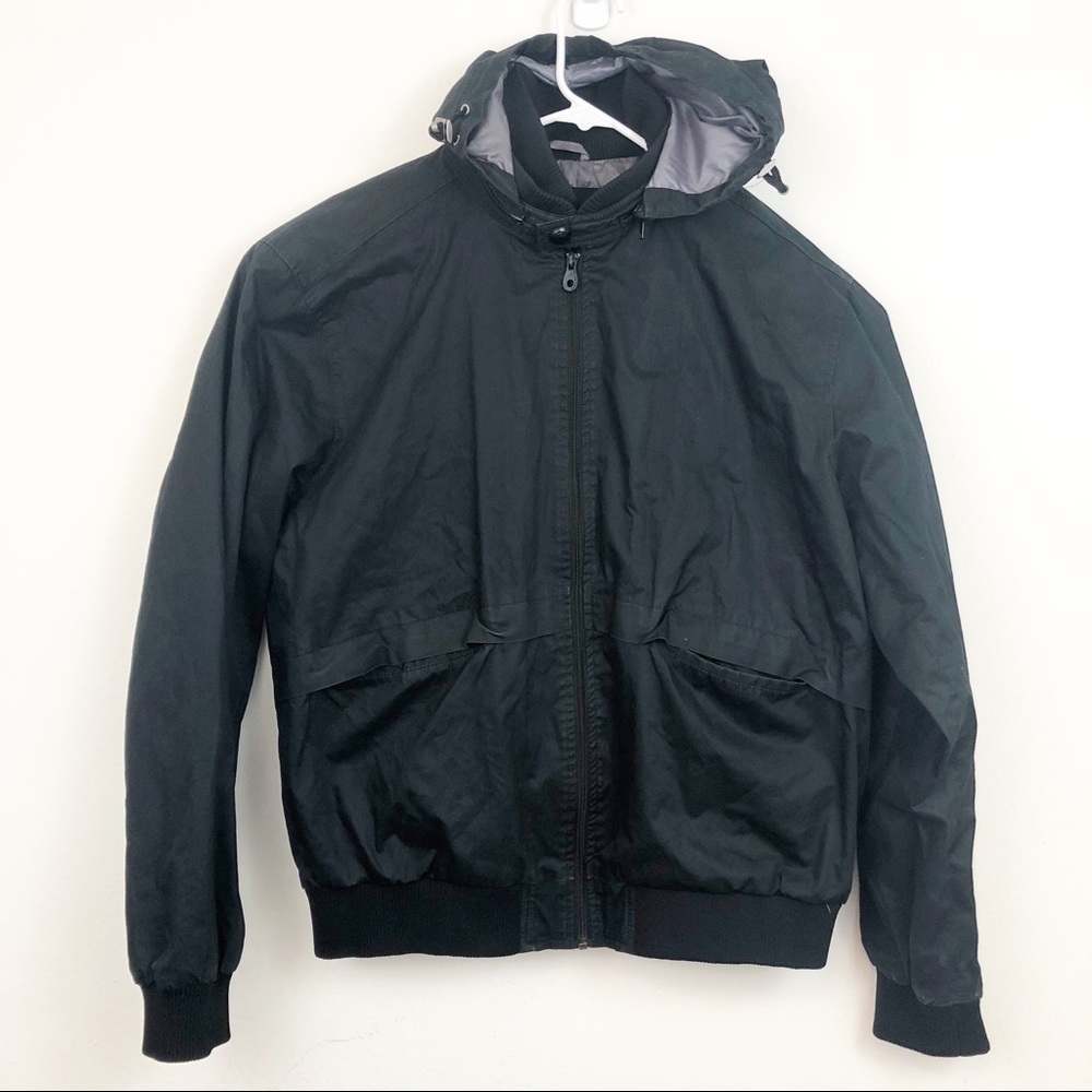 Zara‎ Man Hooded Black Zip Up Jacket Size XL